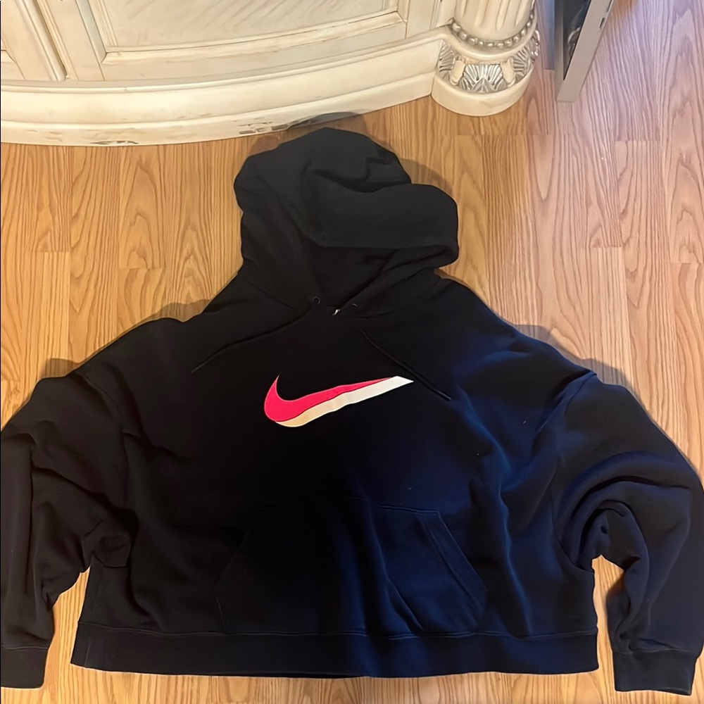 Nike Black Hoodie with Red Swoosh